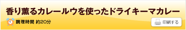 香り薫るカレールウを使ったドライキーマカレー