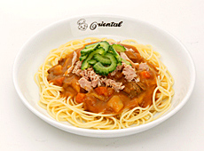 ツナとゴーヤのカレーパスタ