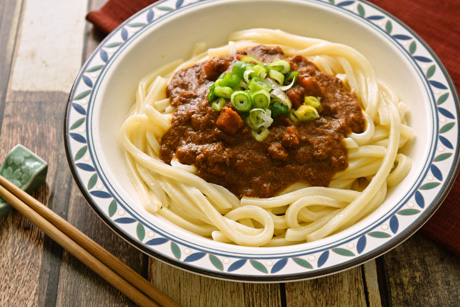 肉味噌カレーうどんのレシピ